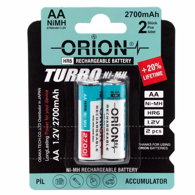 Orion NiMH 14500 ( AA ) 2700mAh Pil