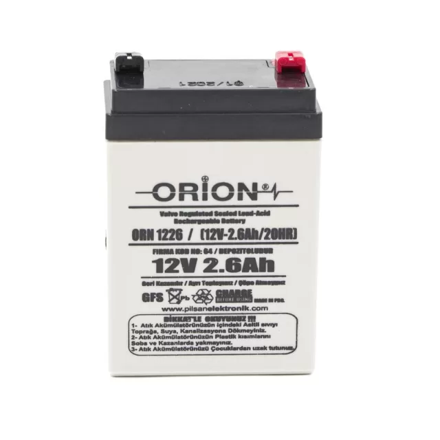 Orion 12V 2.6Ah AGM Akü