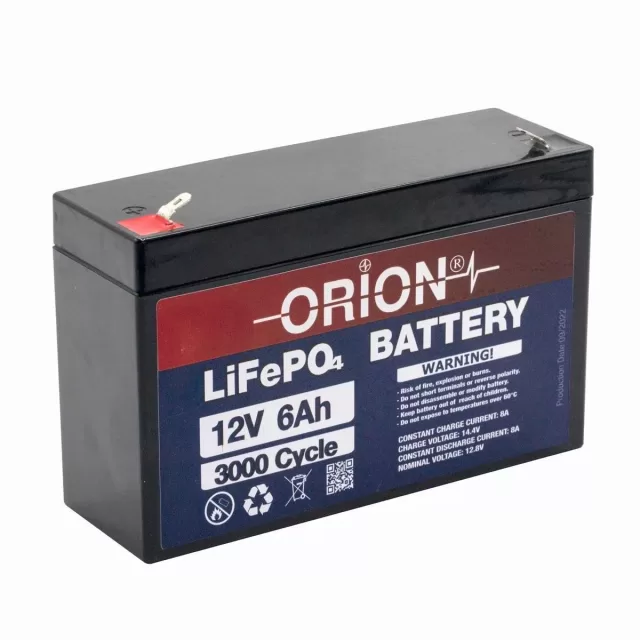 Orion 12V 6Ah LiFePO4 Akü
