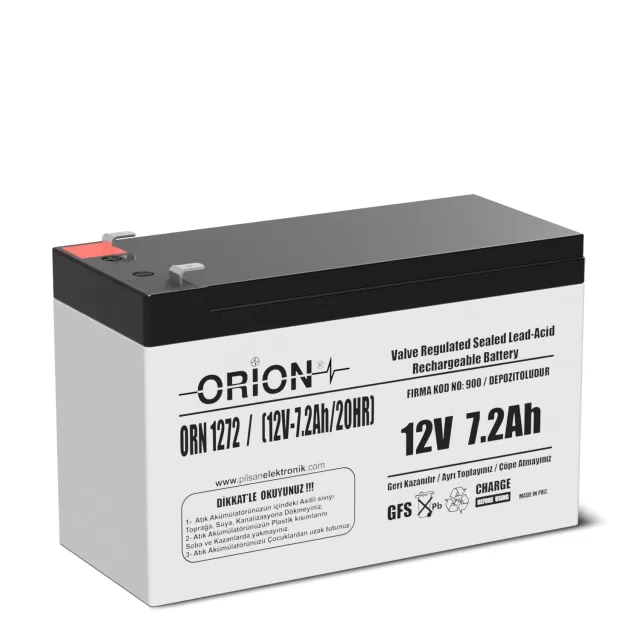 Orion 12V 7.2Ah AGM Akü