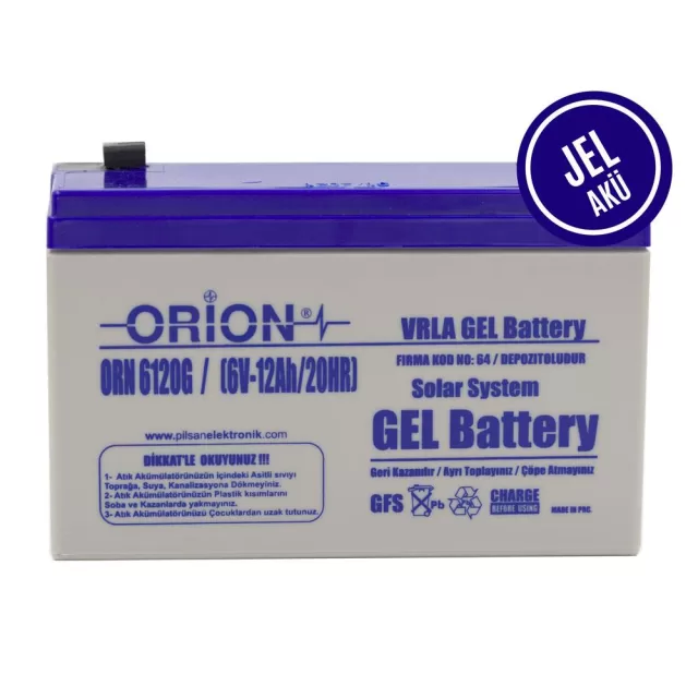 Orion 6V 12Ah Jel Akü