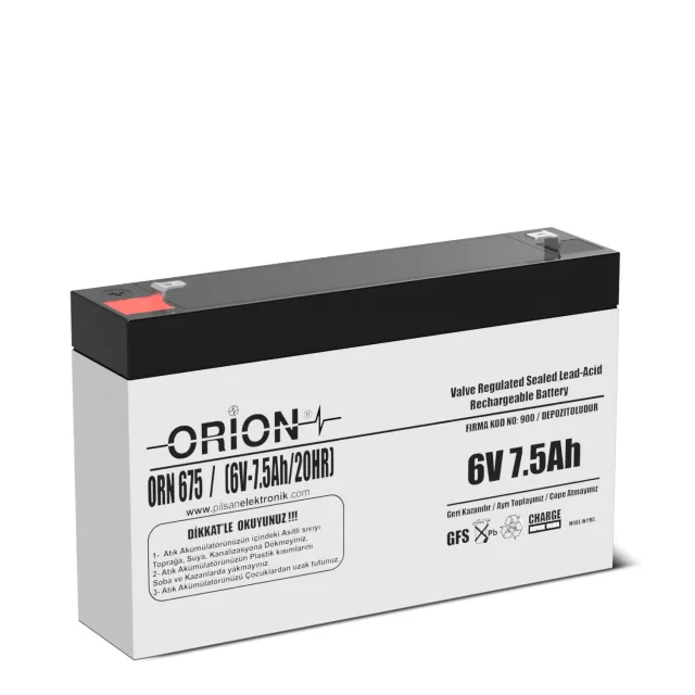 Orion 6V 7.5Ah AGM Akü