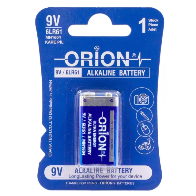 Orion Alkalin 9 Volt Pil