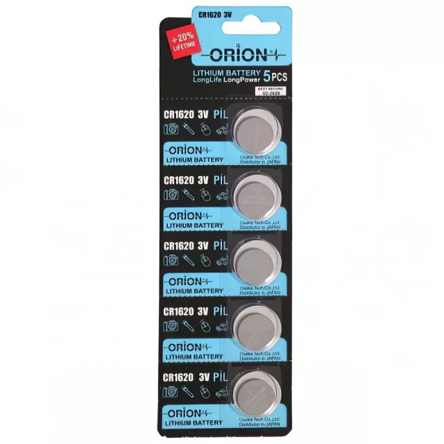 Orion Lityum CR1620 68mAh Düğme Pil