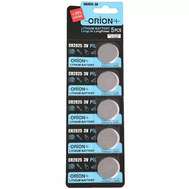 Orion Lityum CR2025 130mAh Düğme Pil