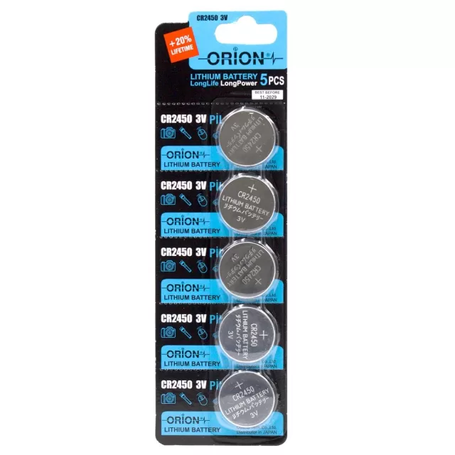 Orion Lityum CR2450 540mAh Düğme Pil