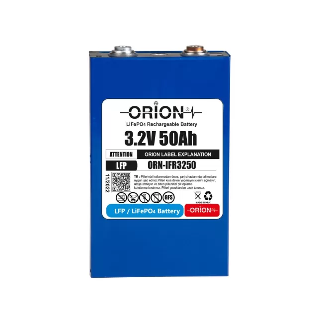 Orion LiFePO4 Prizmatik 50Ah Pil