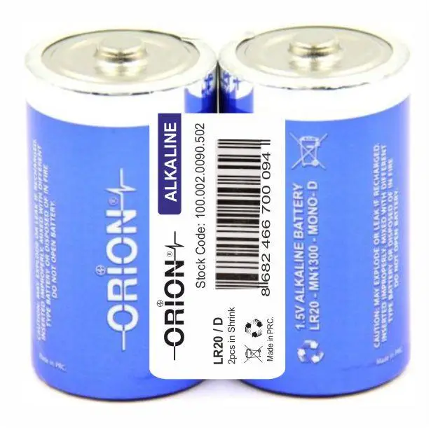 Orion Alkalin D 1200mAh Pil