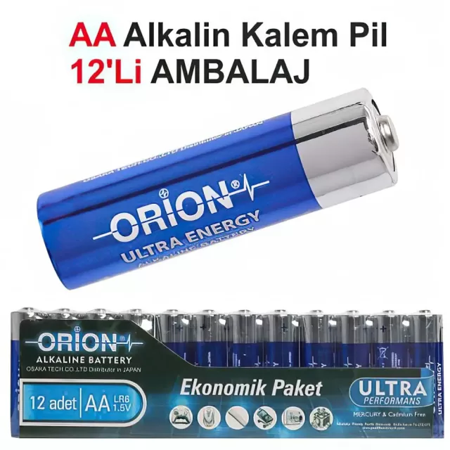 Orion Alkalin 14500 ( AA ) 1800mAh Pil