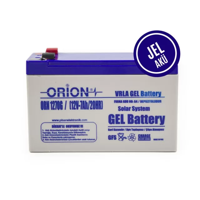 Orion 12V 7Ah Jel Akü