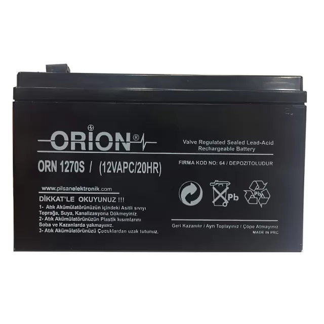 Orion 12V 7Ah AGM Akü