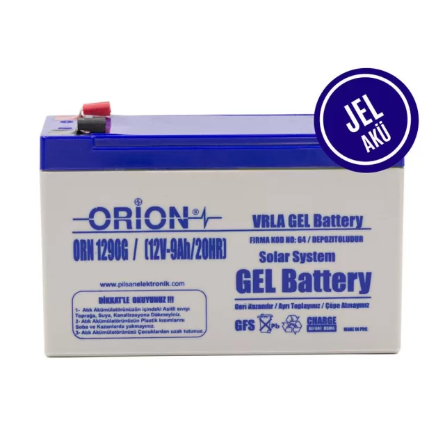 Orion 12V 9Ah Jel Akü