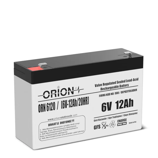 Orion 6V 12Ah AGM Akü
